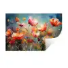 Bloemen - Watercolor - Kunst - Botanisch - Natuur Muursticker klein -3d
