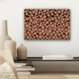 Houtblokken - Textuur - Patroon - Bruin - Rustiek canvas 2cm klein -sfeer6