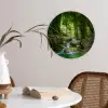 Jungle - Stenen - Water - Natuur - Planten Wandcirkel kunststof plaat 5mm dik klein -sfeer4
