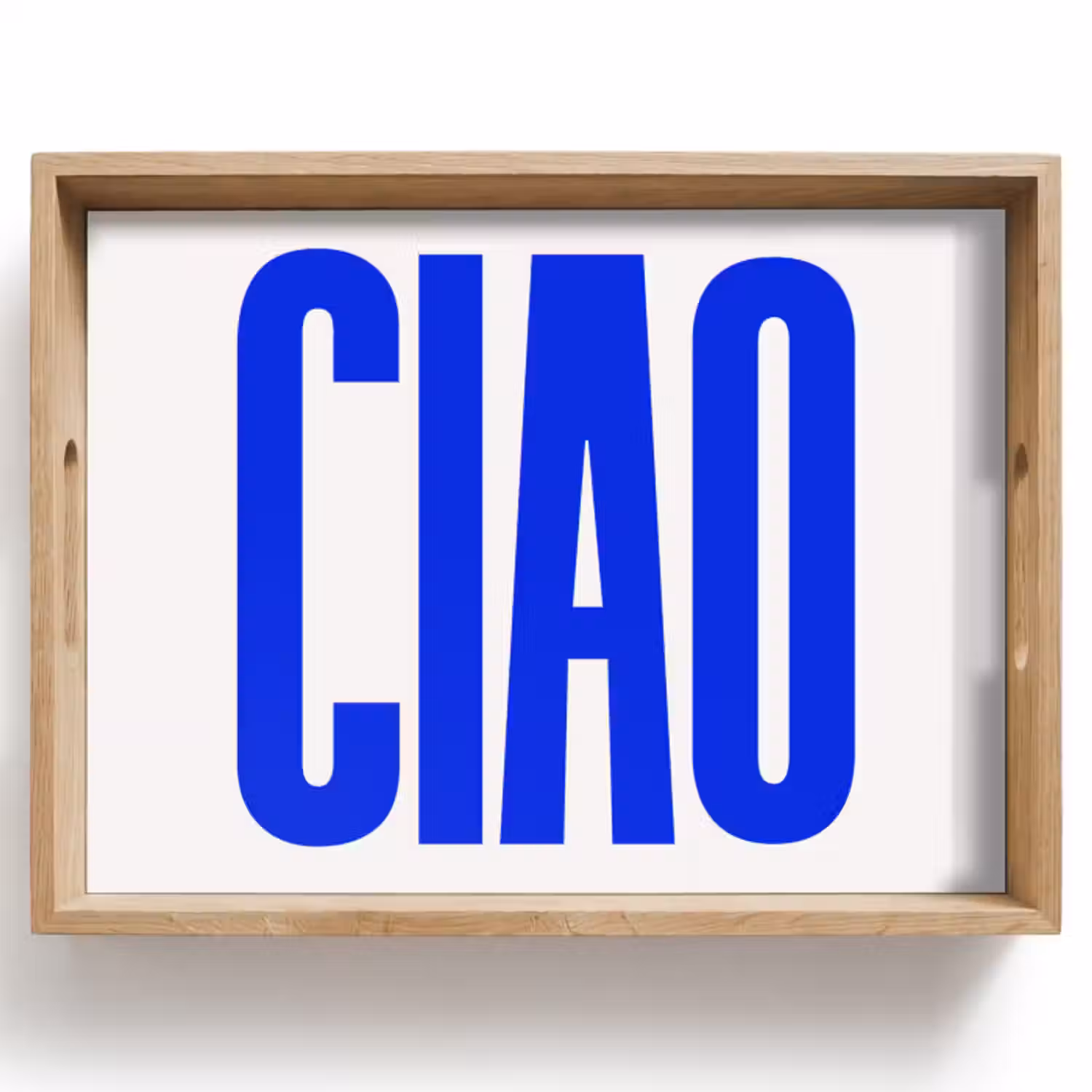 Dienblad - Ciao - Hoofdletters - Blauw - Minimalistisch