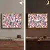 Tropisch - Zomer - Vlinder - Perzik Light Box met batterij (Wandlamp) middel 907 -sfeer3