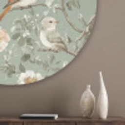 Roze - Vogels - Kleurrijk Akoestische PET Vilt - Rond klein 838 -sfeer5_closeup