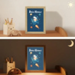 Raket - Haai - Ruimte Light Box met kabel (Kinderlampje) klein -sfeer3_kind