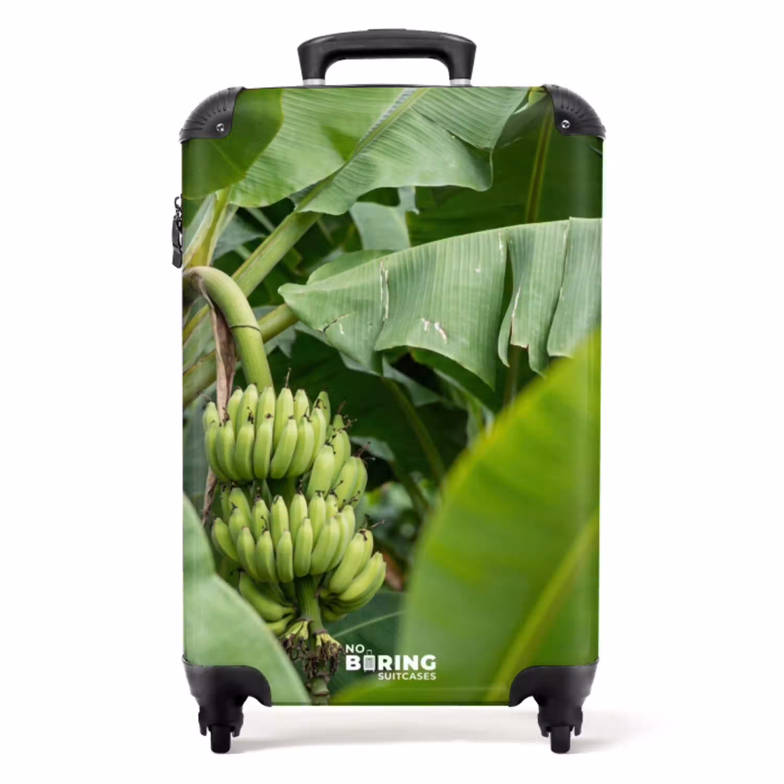 Eten - Bananen - Plantage - Groen NBS - Handbagage koffer - Volwassenen Unisex middel -productfoto_recht