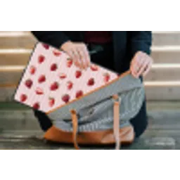 Strepen - Aardbei - Roze laptophoes neopreen klein 279 -tas