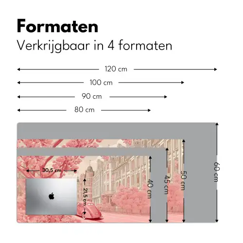 City - Car - Pink Muismat XXL klein -sfeer5
