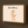 Dino - T-Rex - Oranje Light Box met batterij (Wandlamp kind) middel -z3d_website