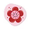 Bloem - Roze - Hartjes Wandcirkel Organisch Forex 3mm klein -3d