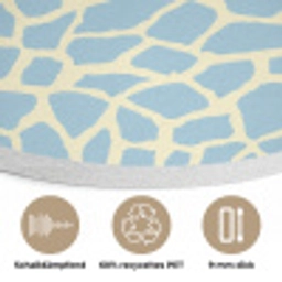 Giraf - Modern - Blauw Akoestische PET Vilt - Rond klein 838 -closeup_DE