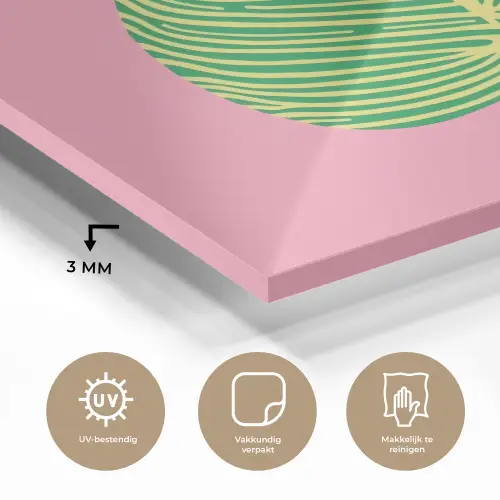 Illustratie - Blad - Minimalistisch - Groen plexiglas 5mm klein -sfeer2