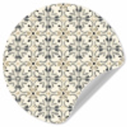 Floraal - Patroon - Kleurrijk Wandcirkel behangsticker klein 186 -3d