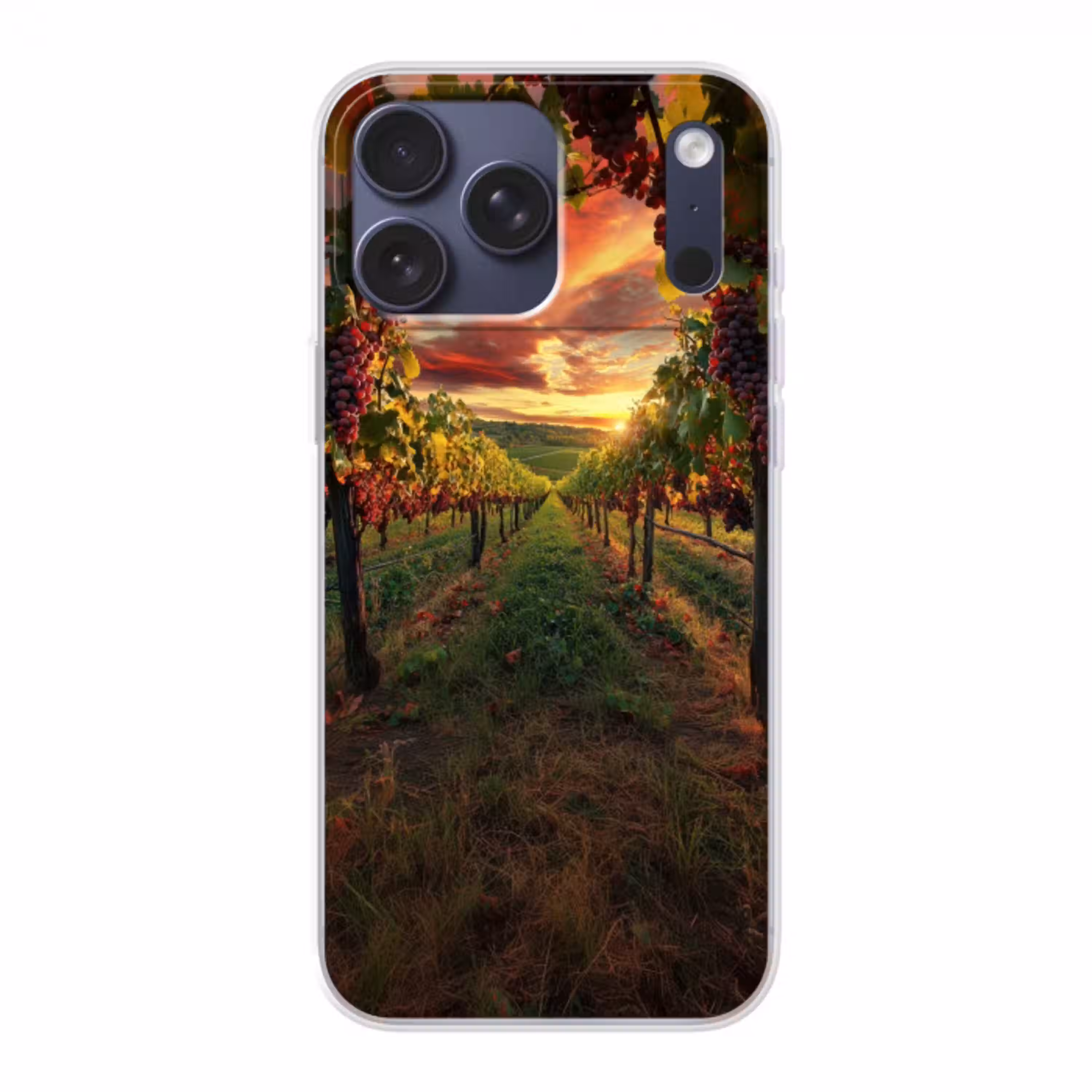 Wijngaard - Druiven - Zonsondergang Telefoonhoesje iPhone 17 Pro Max klein -3d