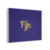 Blauw - Geel - Fijn PET vilt klein -3d