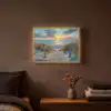 Zonsondergang - Strand - Zomer - Landschap Light Box met batterij (Wandlamp) middel -sfeer4