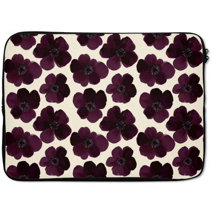 Bloemen - Aquarel - Paars laptophoes neopreen klein 279 -zkaufland3dotto
