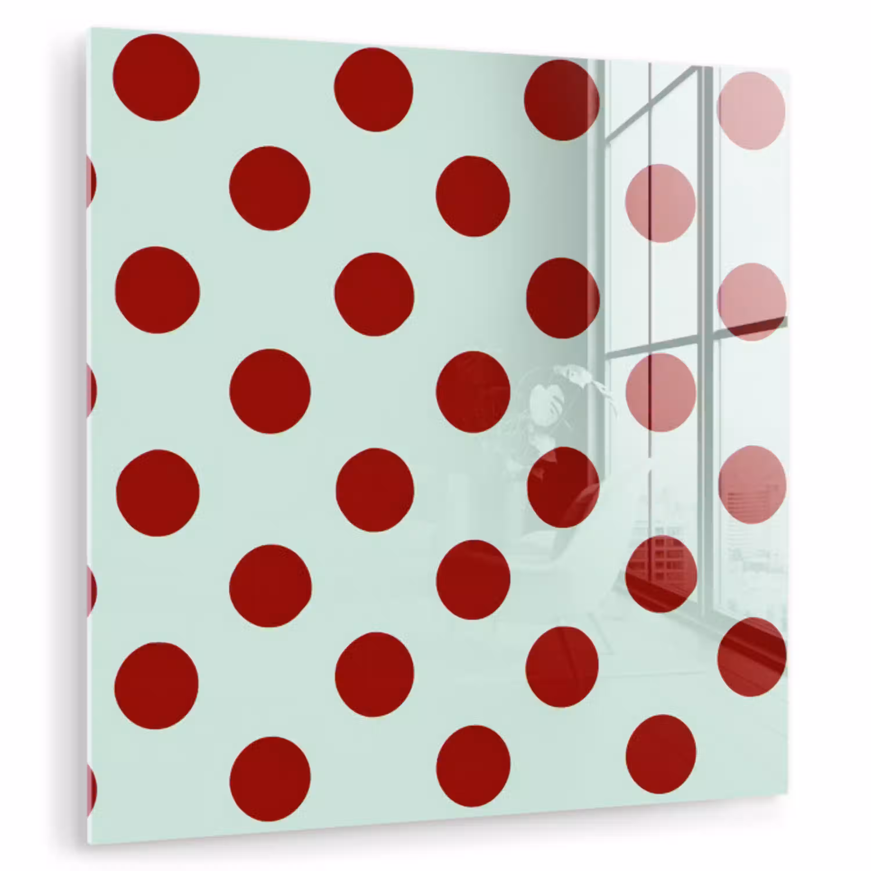 Polka - Dots - Rood plexiglas 5mm klein 11 -zzzproduct_nieuw