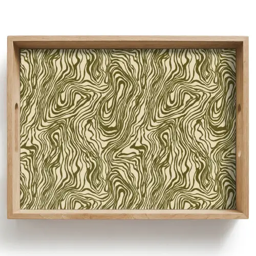 Abstract - Marmer - Groen Dienblad Rechthoek middel 911 -z3d_shopping