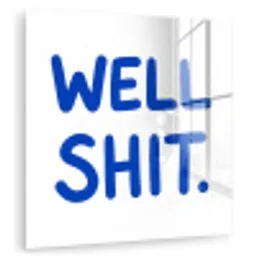 Blauw - Quote - Wit plexiglas 5mm klein -zzzproduct_nieuw