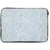 Zebra - Motief - Blauw - Wit laptophoes neopreen klein 279 -zkaufland3dotto