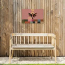 Illustratie - Vogel - Vlakken - Kleurrijk Tuinposter op houten frame 2 cm dik klein -sfeer4