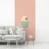 Bakje - Ijs - Aardbei - Roze fotobehang vinyl groot -woonkamer