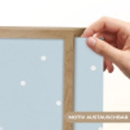 Prinses - Kroon - Blauw - Stippen Light Box met batterij (Wandlamp kind) middel -USP_websiteprintDE