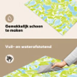 Modern - Bloemen - Groen Inductie beschemer met haakjes klein 777 -ky-schoon-nl
