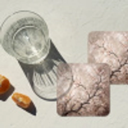 Bloesem - Takken - Schilderij - Beige - Serene onderzetter kurk middel -sfeer4