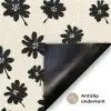 Madeliefjes - Grafisch - Zwart - Beige Deurmat klein 898 -antislip_NL