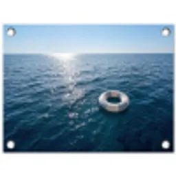 Oceaan - Zwemband - Horizon tuinposter los doek klein -3d