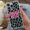 Panterprint - Zwart - Neonletters - Roze Hoesje iPhone 16 Pro Max met koord klein -sfeer3