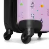 Laboratorium en wetenschapspatroon op paarse achtergrond NBS - Handbagage koffer - Kinderen Unisex middel -wiel