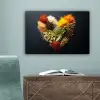 Specerijen - Mix - Hartvorm - Zwart canvas 2cm klein -sfeer4