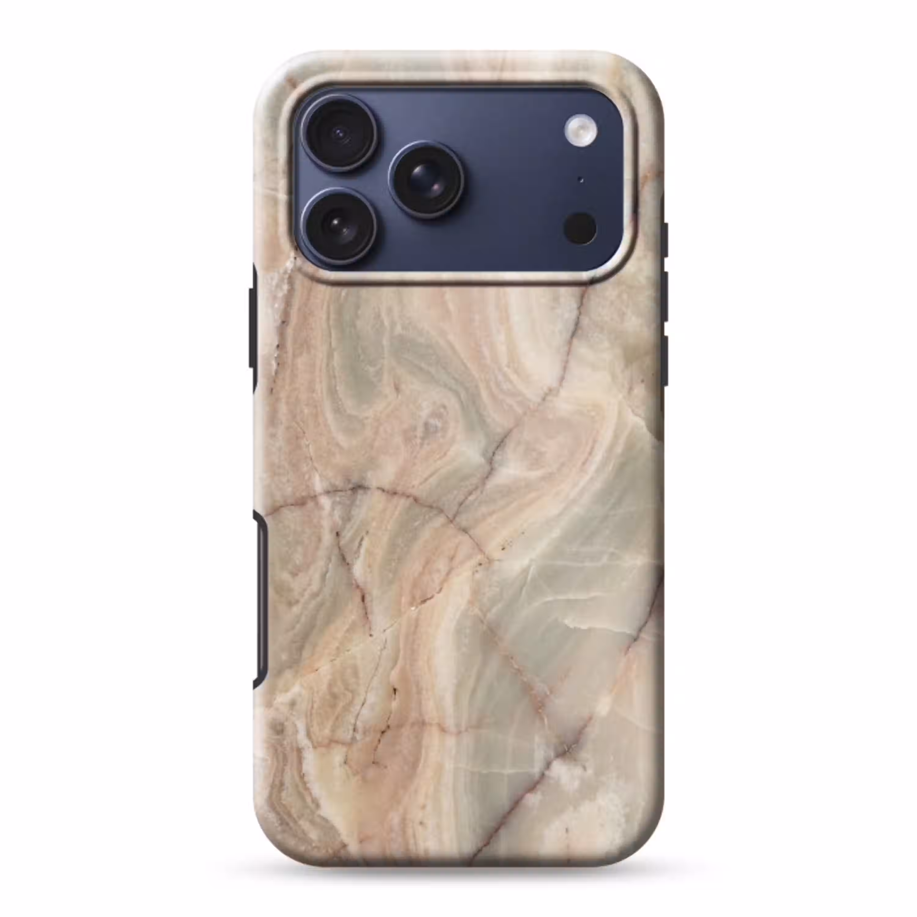 Marmer - Patroon - Abstract - Beige - Groen Toughcase MagSafe Apple iPhone 17 Pro Max klein -3d