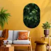 Sparrentakken - Knoppen - Naalden - Groen Wandcirkel Ovaal Glas middel -sfeer4