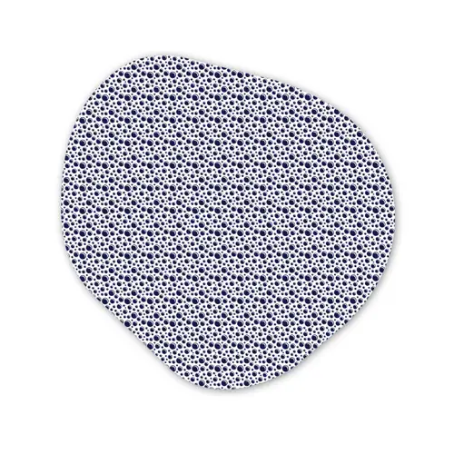Oceaan - Bubbel - Blauw - Wit Wandcirkel Organisch Forex 3mm klein 629 -3d