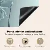 Kristal - Bloemen - Grijs Inductie beschermer vinyl 3mm middel -zzsfeer4_SP