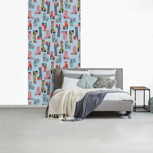 Laarzen - Patroon - Disco fotobehang vinyl groot 64 -slaapkamer