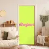 Groen - Roze bonjour - Retro deurposter klein -sfeer2