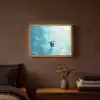 Schildpad - Zee - Blauw - Schittering Light Box met batterij (Wandlamp) middel -sfeer4
