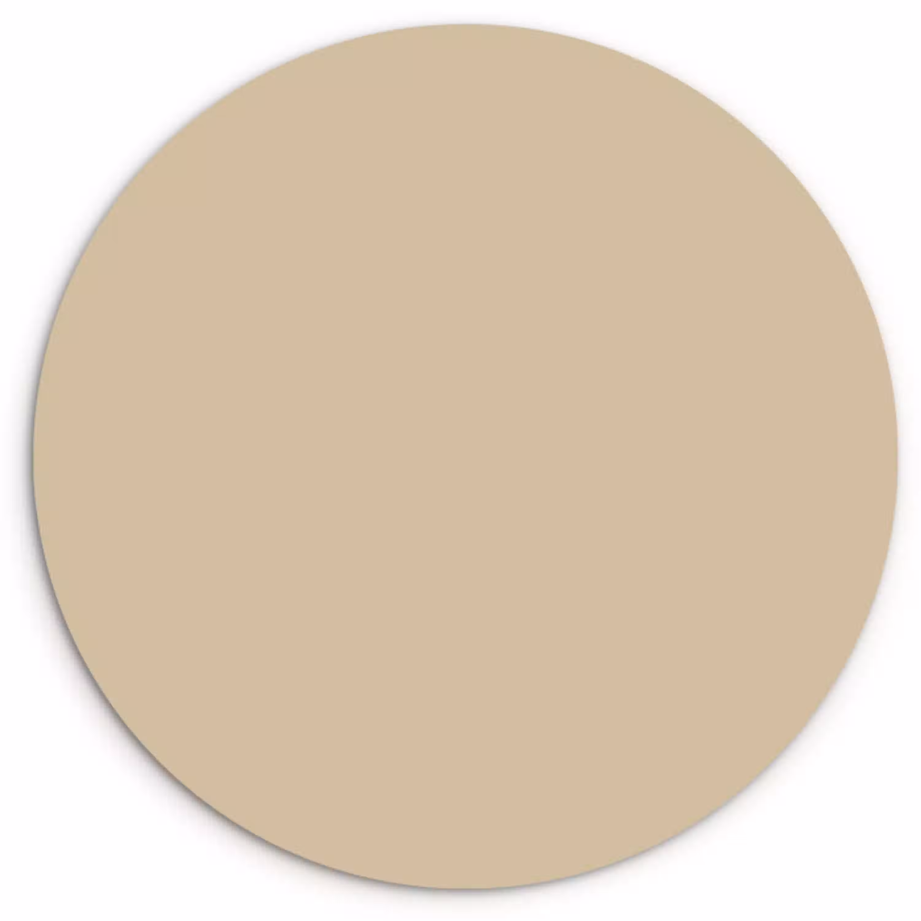 Warm - Sand - Nude Wandcirkel kunststof plaat 5mm dik klein 188 -3d