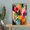 Schilderij - Abstract - Bloemen - Roze canvas 2cm klein -sfeer4