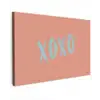 XOXO - Blauw - Perzikkleur canvas 2cm klein -z3d