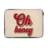 Oh honey - Rood - Schaduw laptophoes neopreen klein -3d