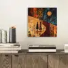 Silhouetten - Abstract - Zon - Maan aluminium wit klein -sfeer1