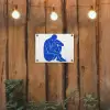 Lichaam - Abstract - Blauw tuinposter los doek klein -sfeer1