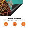 Luipaard - Bloemen - Kroon Inductie beschermer vinyl 3mm klein -zzzzzzz-td-onderkant
