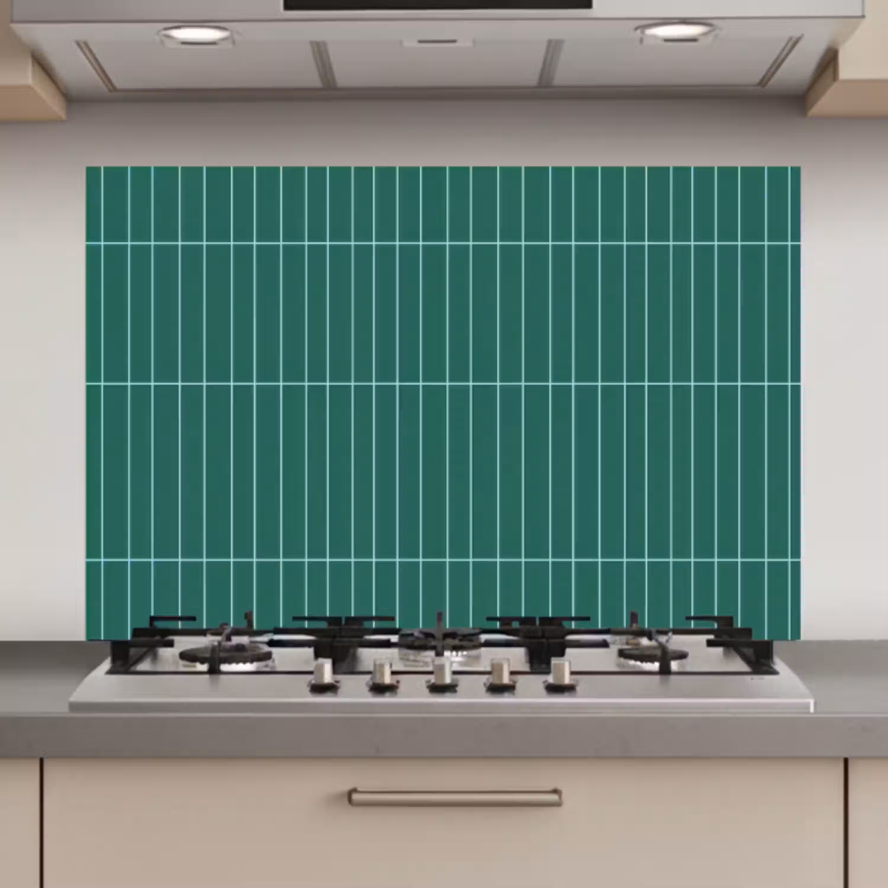 Patroon - Tegel - Saliegroen keuken achterwand spatscherm klein 900 -3d_website