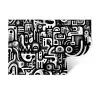 Symbolen - Abstract - Grafisch - Zwart Muursticker klein -3d