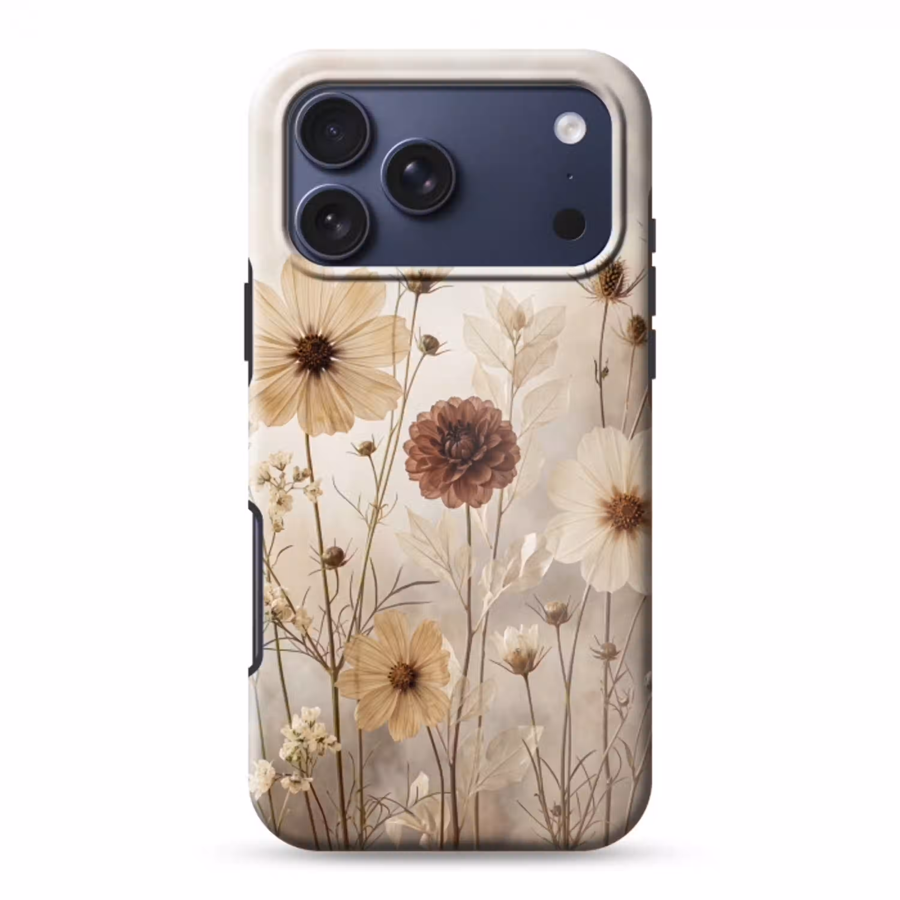Wilde bloemen - Botanisch - Vintage - Natuur - Rustiek Toughcase MagSafe Apple iPhone 17 Pro Max klein -3d